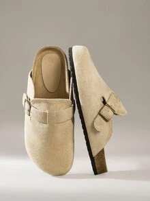 Solecia 女式休闲搭扣穆勒鞋 - 卡其色 - 查看 6