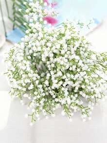 1/3/5PCS Artificial Gypsophila Bouquet, Fake Greenery Plants For Wedding Bridal Bouquet, Home Decor Living Room, Bedroom, Dining Table, Window Sills, Vase Decorations, Outdoor Garden Party, Birthday Celebration, New Year Decor, Spring & Holiday Festive Event Decorations