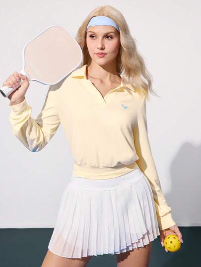 CourtClass 女式休闲复古硬币图案网球运动 Polo 衫