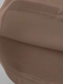 SHEIN BASICS 女士休闲纯色针织圆领长袖修身T恤，升级保暖面料，保暖内衬轻薄不臃肿，秋冬季修身弹力打底衫，棕色上衣 - 咖啡棕 - 查看 8