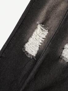 Quần jeans ống đứng dáng rộng thoải mái cho bé trai phong cách thập niên 90 Y2K - màu đen - Xem 5