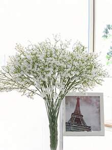 1/3/5PCS Artificial Gypsophila Bouquet, Fake Greenery Plants For Wedding Bridal Bouquet, Home Decor Living Room, Bedroom, Dining Table, Window Sills, Vase Decorations, Outdoor Garden Party, Birthday Celebration, New Year Decor, Spring & Holiday Festive Event Decorations