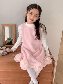 DAZY Robe sans manches à col rond pour jeunes filles - Rose bonbon - Voir 6