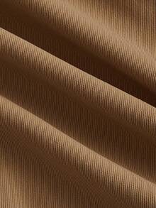 SHEIN MOD Plus Size Coffee Brown Elegant Versatile Sleeveless Belt Short Trench Coat Vest Winter Fall Autumn - Coffee Brown - View 4