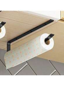 1 szt. Wieszak na ręczniki papierowe, metalowy stojak do przechowywania, nieperforowany stojak na ręczniki kuchenne, stojak na papier toaletowy, stojak do przechowywania, folia spożywcza na ręczniki kuchenne, stojak do przechowywania tkanin - Biały - Zobacz 8