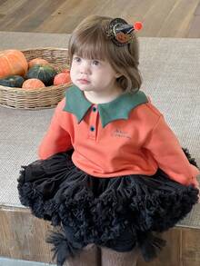 DAZY Toddler Girls' Cartoon Print Halloween Cute Korean Style Casual Long Sleeve Sweatshirt, Autumn/Winter