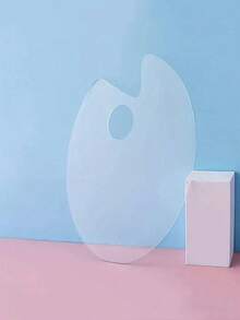 1 لوحة ألوان أكريليك مع ثقب للإبهام، صينية خلط شفافة، لوازم فنية سهلة التنظيف غير لاصقة للزيت والألوان المائية والأعمال اليدوية والرسم DIY، هدية للأم، عودة إلى المدرسة، لوازم مدرسية