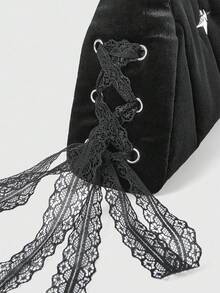 ROMWE Grunge Punk Bolsos de mujer - Negro - Ver 5