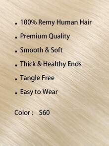 Seamless Clip Ins Volumizer 55g 1 cái 60# Platinum Blonde 100% HQ Cuticle Aligne Remy tóc người PU liền mạch kẹp tóc nối tóc nối - S60 - Xem 2