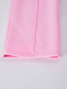 SHEIN Explorewe 2 件套女童休闲抓绒加州 23 图案长袖运动衫和裤子套装，秋冬 - 彩色 - 查看 4