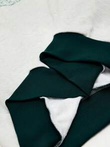 Eassivo Eassivo 女式休闲运动风格字母印花撞色条纹落肩宽松运动衫 - 淺灰色 - 查看 8