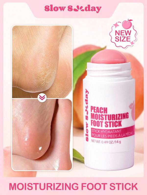 SlowSunday Barra hidratante de melocotón para pies, cuidado de pies, spa de pies, bálsamo de pies, crema hidratante para pies y rodillas y Body, nutre y suaviza, tamaño de viaje, de vuelta a la escuela, para otoño/invierno, K-Beauty, estilos acogedores de otoño e invierno, adecuado para otoño e invierno, Y2K, para Halloween, fiestas y regalos, Acción de Gracias y Año Nuevo, regalo de agradecimiento, para Navidad, regalos de Navidad