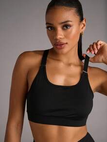 SHEIN BAE Summer Solid Color Cropped Halter Top And Pleated Skirt Sports Two-Piece Set Workout Women Set Gym Women Outfit - Black - View 3