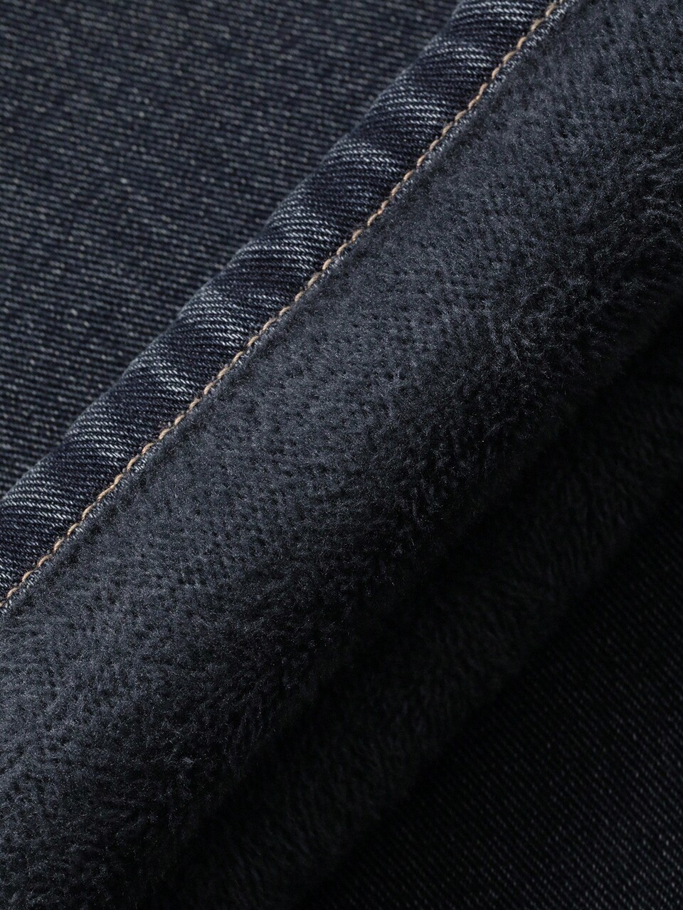 Elastic Waist Thermal Lined Straight Loose Wide Leg Jeans For Women Thermal Lined, Winter