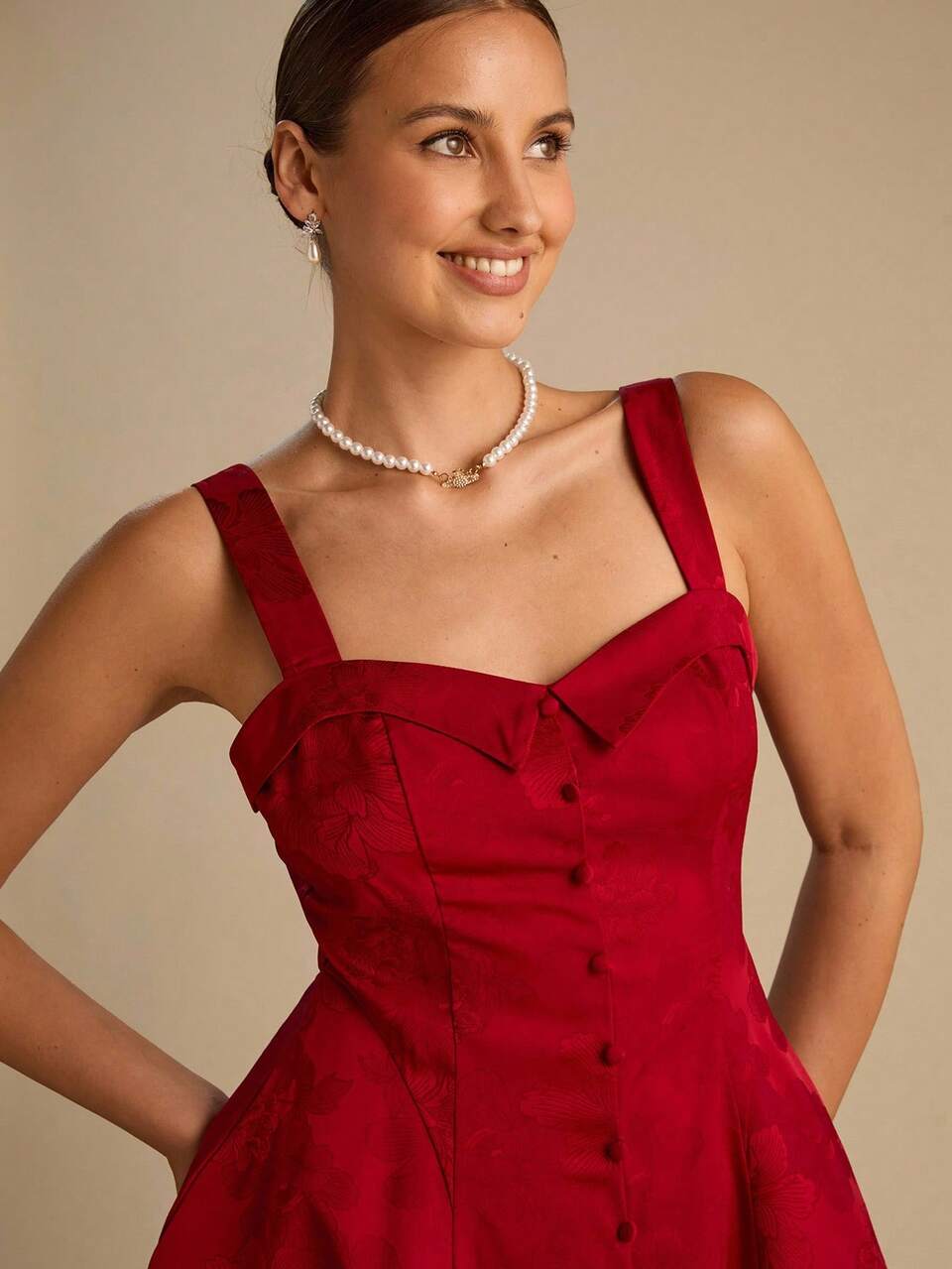 Enchnt Women's Burgundy Red Elegant Tea Party Dress,Summer Sweetheart Collar Waist Cinching Camisole Long Dress For Wedding Guest,Formal,Holiday&Daily