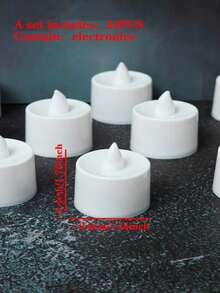1 Set - 24 PCS Blue Light Atmosphere Layout Electronic LED Small Candles Simulation Round Small Tealights Including Button Batteries Multi-Color Optional Halloween,Spooky,Autumn,Festival,Holiday ,Winter,Holiday,Festival,Room Decor,Gifts,Home Decor,Candle Warmer,Led Candles,Fake CandlesCandle Lights Birthday Graduation - 藍光 - 查看 5