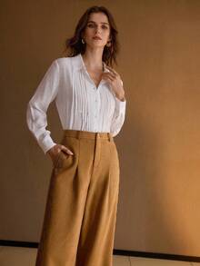 MOTF STUDIO 纽扣纹理衬衫 - 白色 - 查看 5