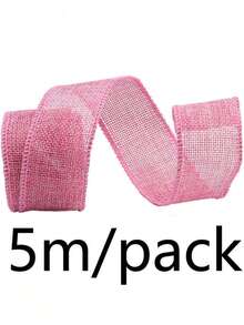 1 buah Pita Goni 5 Meter untuk Membentuk Tepi, Kemasan Hadiah DIY, Pita Kupu-kupu Berwarna untuk Dekorasi Pernikahan, Pembungkus Hadiah, Kerajinan Tangan, Dekorasi Pesta, Perlengkapan Kerajinan. - MultiWarna - View 9