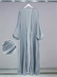 Al Najma Elegant Long Sleeve Solid Color Modest Arabian Abayas Robe