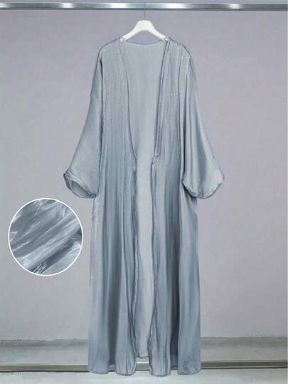 Al Najma Elegant Long Sleeve Solid Color Modest Arabian Abayas Robe