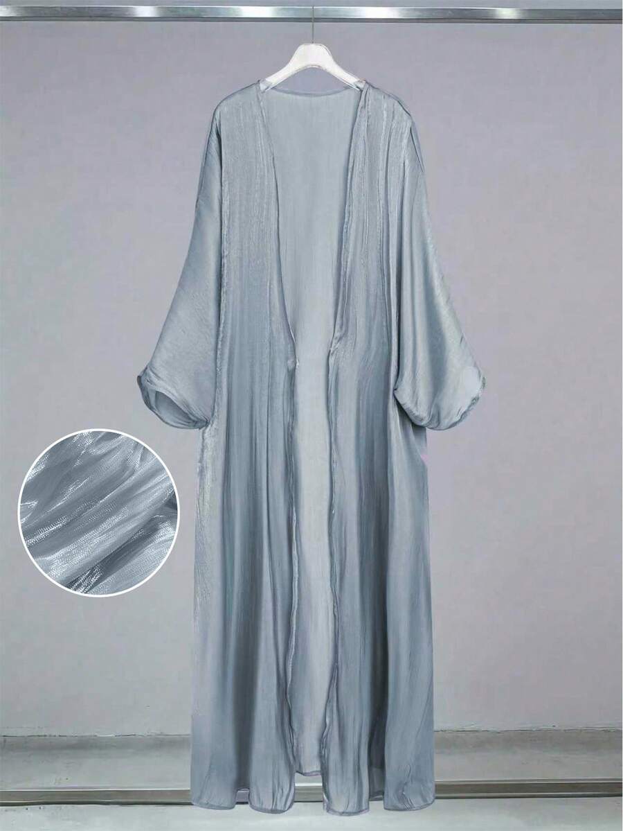 Al Najma Elegant Long Sleeve Solid Color Modest Arabian Abayas Robe