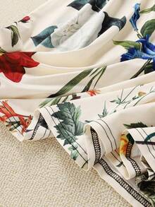 EMERY ROSE Saia Casual Longa Estampada com Elástico na Cintura para Mulheres Plus Size