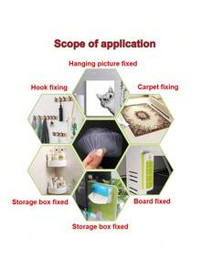 60pcs Reusable Double-Sided Adhesive Tape - Waterproof, Traceless, Removable & Multifunctional - Perfect For Photo Walls, Posters, Spring Couplets, Floors & Carpets!