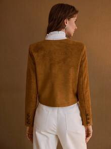 MOTF PREMIUM SUEDE CASUAL COMMUTER JACKET - Khaki - View 3