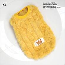 宠物服装。厚实温暖的毛绒背心，适合小型犬和猫在冬天穿着。可以在户外快乐玩耍的狗狗服装。 - 黃色 - 查看 13