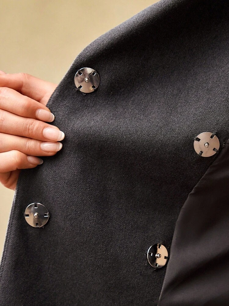 LAPEL COLLAR WAISTCOAT WITH BELT