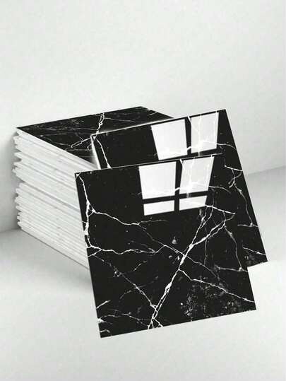 12 piezas de baldosas de vinilo autoadhesivas, impermeables, de estilo pegatina para baño, cocina, dormitorio, sala de estar (mármol blanco), PVC para baño, cocina, sala de estar, ducha, adhesivos de renovación, paneles de pared desmontables, papel tapiz, artículos decorativos para el hogar, decoración de baño, alfombra de baño, decoración de otoño, accesorios de baño