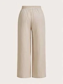 Auralis Trang phục du lịch mùa hè cỡ lớn dành cho nữ Trang phục công sở thường ngày dành cho nữ Phong cách thời trang mới Đi làm thường ngày Kỳ nghỉ Nhẹ nhàng Thoáng khí Thoải mái Đen Xanh lam đậm, Màu mơ Bộ 3 món bạn gái có túi Quần ống rộng rộng rãi, Quần đi biển Quần bồng bềnh Quần làm việc Quần vải lanh dành cho nữ - Nhiều màu - Xem 12