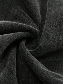 Manfinity EMRG Men's Dark Grey Streetwear Hoodie,Autumn Knitted Sweatshirt,Loose Cropped Cross Pattern Minimalist Ink Line Design,Versatile Holiday Gift,Unisex - Black - View 6