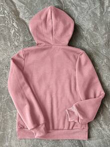 Rina Fox New Letter Embroidery Casual College Style Fashion Comfortable Women Jacket Sweatshirt - Pink - View 2