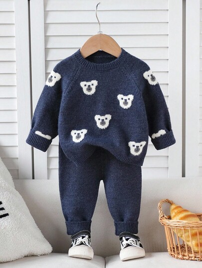 Souflis Souflis Baby Boys Camel Bear Jacquard Knit Sweater Set, Soft & Thick Fabric, Suitable For Casual Wear, Autumn/Winter Baby Boy Bear Outfit Baby Boy Knitted Set Dark Blue Baby Boy Outfit Warm Outfit For Baby Boy Baby Boy Suit Navy Blue Winter Christmas Halloween Toddler Cardigan Sweater Autumn Fall Jumpers Sweaters Tops Dress Dresses Christmas Jumper Cozy Pixies Prepcrw Christmas Outfit Halloween  New Born Toddler  Fall Winter Dress Halloween  Romper Stuff Halloween Jumper Jumper Cardigans Shirts White Cardigan Clean Downtown Off The Shoulder Sweater Outfit Sets Pink Sweater Jacket Cute Fall Outfits Outfits Top Maija Christmas Dress  Toddler Fall Dark Purple Skirt Christmas Sweater  Fall Sweaters Unisex White Sweater Vest Skirt Sets