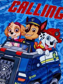 SHEIN | PAW Patrol 1pc Cartoon Pattern Blanket, Towel Quilt, Thick Double-Sided Design, Soft Plush, Suitable For All Ages, Back To School