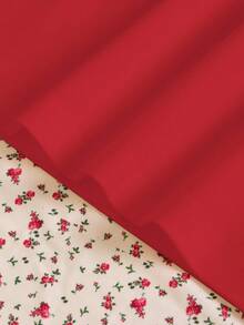 Rina Fox 女式休闲字母印花短袖T恤，夏季 - 紅色 - 查看 5