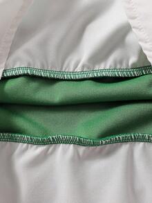 SHEIN Elladie kids 女童宽松有领二合一运动衫 - 綠色 - 查看 8