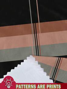 EMERY ROSE 大码女式休闲条纹全印花长袖 T 恤，适合秋冬季