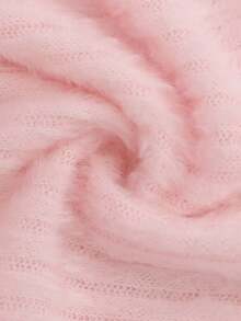 SHEIN LUNE 女士休闲纯色抽绳连帽长袖短裙，适合日常穿着和派对穿着 - 粉色 - 查看 8