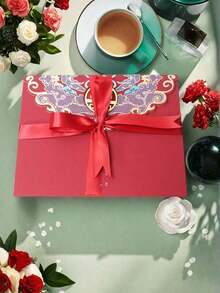 1 Roll/25yards 0.6-5cm Wide Wine Red Ribbons Bow Polyester Ribbon Wedding Decoration Diy Handmade Ribbon Floral Arrangement Baking Packaging,For Christmas Gift