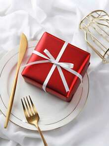 Geschenkpapierrollen - Matter metallroter Geschenkpapier, einfarbiges Papier perfekt für Feierlichkeiten an Feiertagen, Winterhochzeiten, Muttertag, Geburtstage, DIY Sträuße, Neujahr, Geschenkverpackung - Rot - Übersicht 2