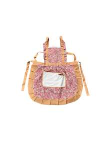 1/2pcs Small Floral Shoulder Strap Apron Oil-Resistant And Stain-Resistant Princess Dress