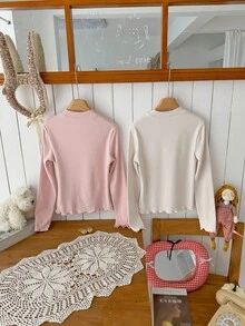 DAZY 青少年女孩日常休闲T恤，秋季