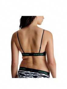 Calvin Klein Women's Sports Bra - 黑與白 - 查看 3