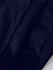 Manfinity Roghcode 男式大卫印花长袖抽绳保暖内衬休闲连帽衫，秋冬款 - 藏蓝色 - 查看 7