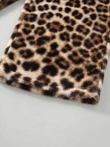 PAVTROS 男士街头风，ins风时尚条纹豹纹宽松长裤，弹力腰针织运动裤，双面抓绒运动裤，自然豹纹设计，“拥抱自然，表达自我”，休闲、时尚派对、户外活动、休闲、节日礼物、男友礼物，男女皆宜的宽松豹纹猎豹裤，秋冬款 - 棕色 - 查看 7