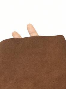 Sweetra Petite Váy ngắn xếp ly chữ A chất liệu da lộn màu Melaed Thu/Đông dành cho nữ dáng nhỏ nhắn - màu nâu - Xem 6