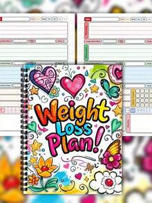 1 件 104 页 A5 减肥日记，附健身器材设计，男女健身激励和体重管理表格，自律指南 - 彩色 - 查看 6