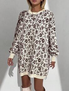 EURMUSE Soft Touch Crew Neck Pullover Sweater - Chocolate Brown - View 4
